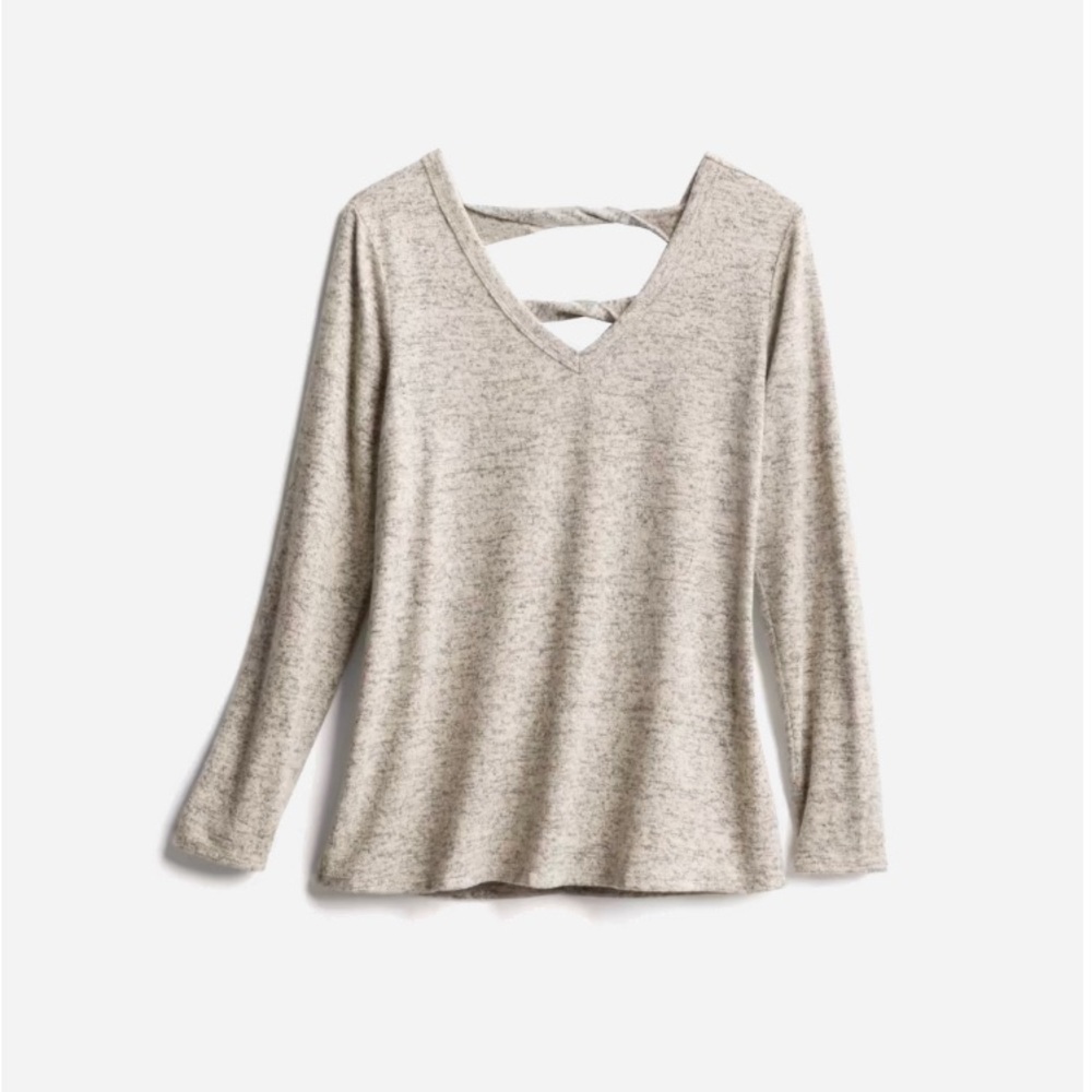 Tan Sweater with back cutout